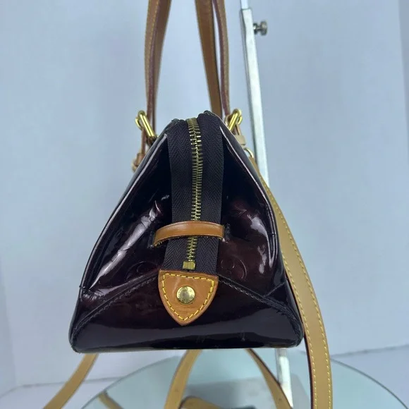 Louis Vuitton LV Hand Bag Vernis Purple Rosewood Auenue - Picture 11 of 13